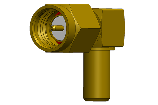 SMA RIGHT ANGLE CRIMP PLUG CONNECTOR