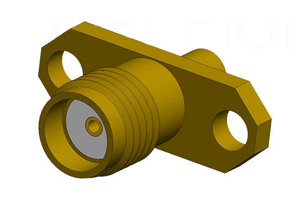 SMA 2 HOLE PANEL MOUNT SOLDER JACK CONNECTOR