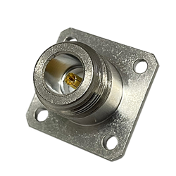 Straight Jack Cable Crimp Panel Mount Medium Profile Tri Metal Plated, RG-316